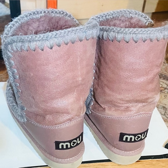 Mou Pink and Gray  Winter Boots - Picture 2 of 4
